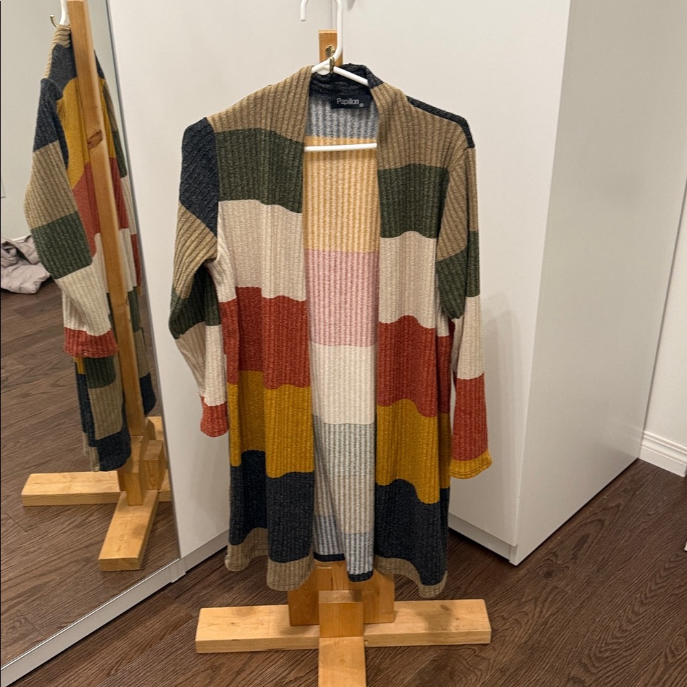Papillon small Colorblock Long Cardigan